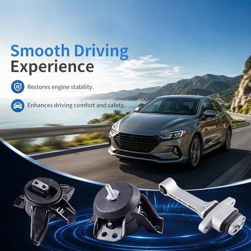 Engine Mount Set Fits 2019-2020 Hyundai Santa Fe 2.4L FWD Auto Trans - size: 2019-2020 Santa Fe 2.4L FWD