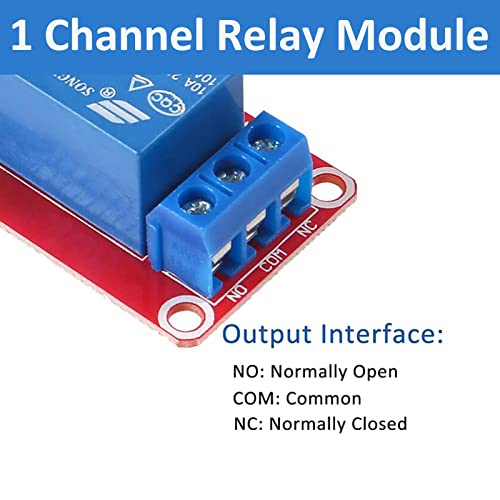 4pcs DC 5V Relay Module - 1 Channel Relay Switch Board with Optocoupler Isolation, High or Low Level Trigger - color: 5V-4pcs