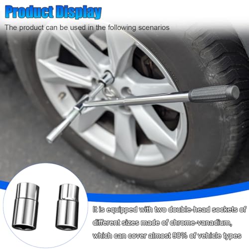 23" Extended Lug Wrench, 4 Way Automotive Wheel Lug Wrench - size: Extendable