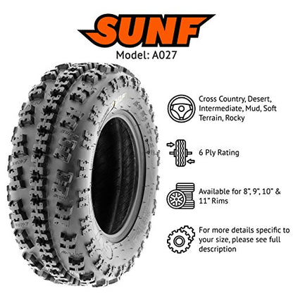 SunF ATV Tires 19x7-8 20x10-9 Sport Race Knobby 6 PR A027 - BUNDLE - size: 19x7-8 & 20x10-9