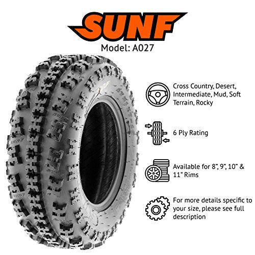 SunF ATV Tires 20x10-9 20x10x9 Sport Race Knobby 6 PR A027 - SET of 4 - size: 20x10-9