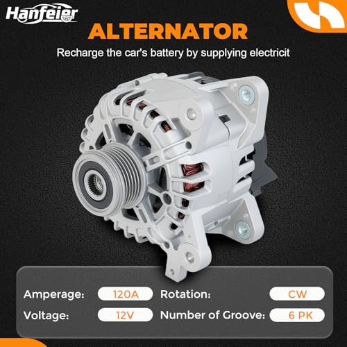 11648N Alternator for Nissan Rogue L4 2.5L 2014–2020 - size: 11648
