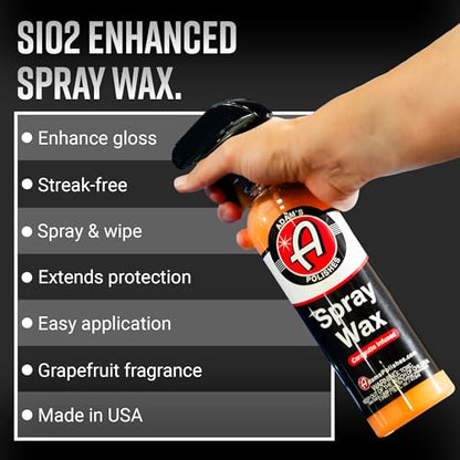 Adam's Polishes Spray Wax Kit - Advanced Carnauba Car Wax | Car Spray Polish | During Car Wash Paste Wax Clay Bar & Buffer Polisher For Ultimate Protection On Paint Wheels Windows | Cleaning Supplies - size: 8 Fl Oz (Pack of 2)