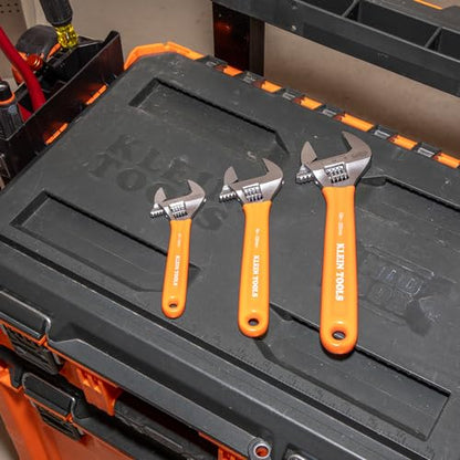 KLEIN TOOLS D5073 3-Piece Extra Capacity Adjustable Wrench Set - size: 3-Piece Kit