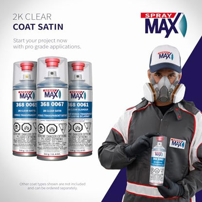 SprayMax 2K Semi Matte Clear Coat | 2K Satin Clear Coat Spray Paint