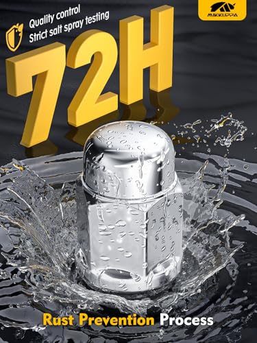 MIKKUPPA 1/2-20 Lug Nuts, Chrome 20PCS Triple Layered Finish Closed End Nut - color: Chrome, size: M12x1.25