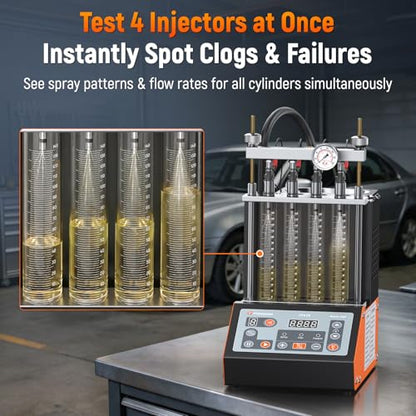 FOXWELL JT410 Fuel Injector Tester & Cleaner Machine with Ultrasonic Clean
