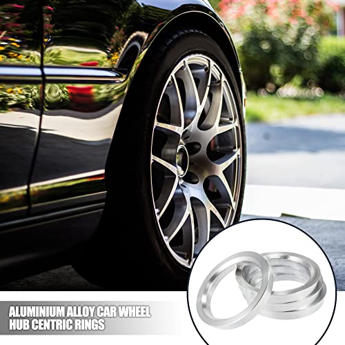 X AUTOHAUX 4pcs OD 72.6mm to ID 58.1mm Aluminium Alloy Hub Centric Rings - size: 58.1mm