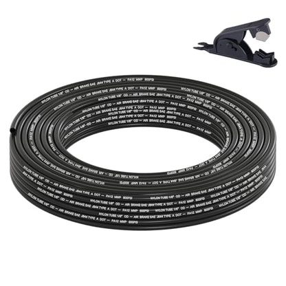 1/8" DOT Air Line, 50FT SAE J844 PA12 Nylon Air Tubing with Cutter - size: 1/8" OD 50FT
