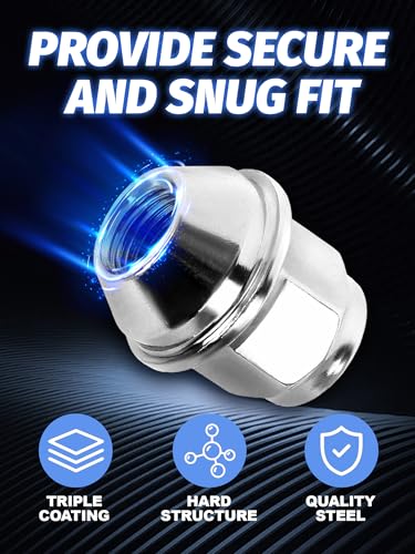 M12x1.5 Lug Nuts 20pcs for Escape 2001-2019 - color: Chrome, size: M12x1.5, style: 20Pcs，1.26IN