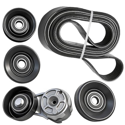 Serpentine Belt Kit With Tensioner And Idler Pulley For Ford Mustang - size: Ford Mustang 4.6l V8 Gas (03-04)