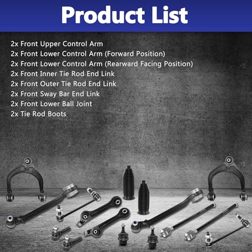 16pcs Front Control Arm Suspension Fit for 11-19 Dodge Charger