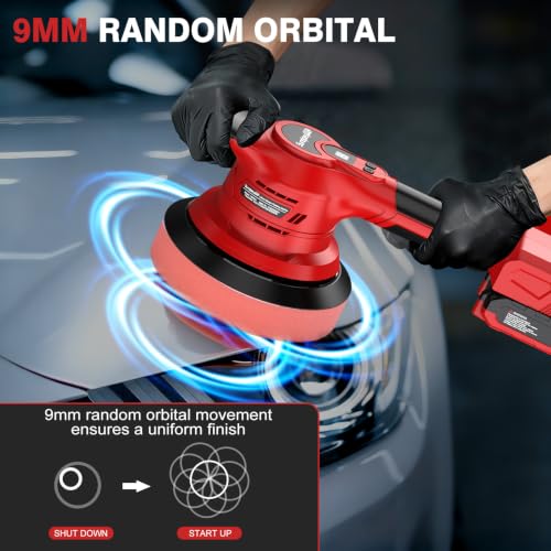 6-Inch Brushless Cordless Car Buffer Polisher Kit for Detailing