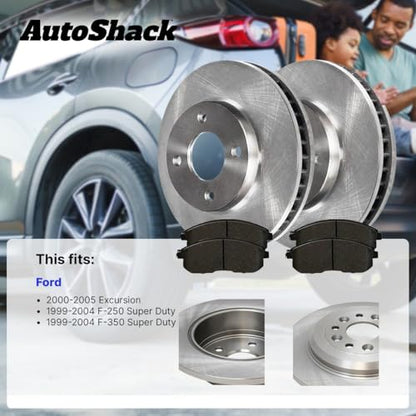 AutoShack Front & Rear Brake Rotors & Ceramic Pads for Ford Excursion 2005