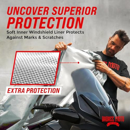 Badass Moto Waterproof for Can-Am Spyder RT Limited Cover 2020-2026, Gray - color: Light Gray, size: [SPYDER RT 2020+] 112"L x 62"W x 57"H