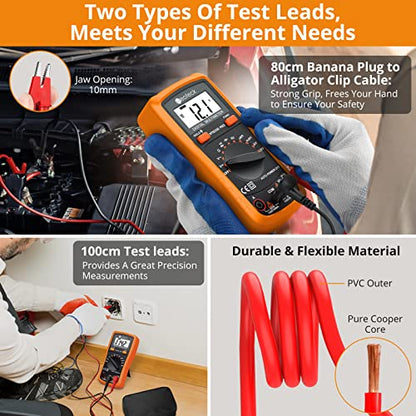 Neoteck Auto-Ranging Digital Multimeter with Backlit LCD,2000 Counts