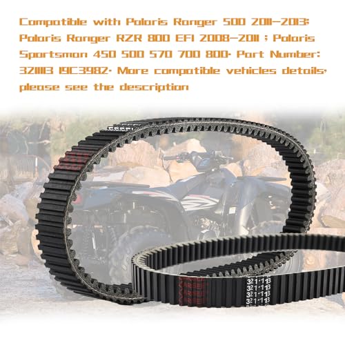 KARSEE Drive Belt 3211113 19C3982 Compatible with Polaris Sportsman 500 570 450 800 RZR 800 Ranger 500 ATV UTV Heavy Duty Belt 3211113 3211095 - size: Polaris RZR 800 3211113