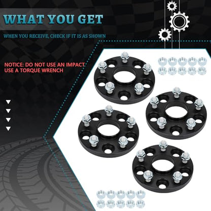 IRONTEK 5x114.3mm Wheel Spacers Compatible for 2021-2022 Lexus ES250, for Scion 2011-2016 tC/ 2008-2015 xB, for Toyota 1995-2022 Avalon, Forged 15mm Thread Pitch M12x1.5 Hub Bore 60.1mm 4PCS - size: 5x4.5-15mm-4PCS