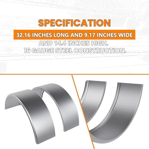 HECASA Single Axle Trailer Fenders W/Fender Backs Fits 14" to 16" Wheels - size: 2 Pcs