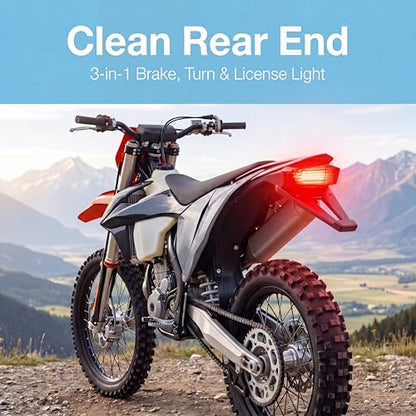 10 LEDs Integrated Motorcycle Tail Light - color: 10 Leds