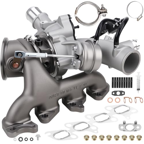 55565353 Turbo Turbocharger and Complete Installation Kits Compatible with 2011-2015 Chevy Chevrolet Cruze, 2012-2020 Sonic, 2013-2021 Trax, 2013-2021 Buick Encore 1.4L - size: Turbo with Complete Installation Kits