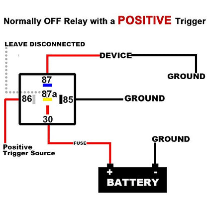 12V DC 5-pin 40/30AMP Automotive Relay Kit, SPDT Power Trim and Tilt Relay - size: 5-pin: 25 relays