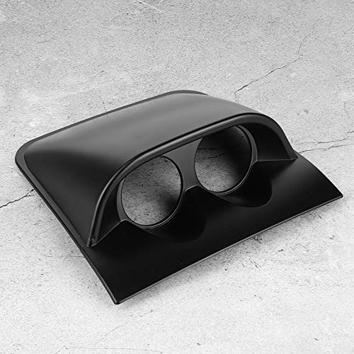 KIMISS 2in Dual Gauge Dash Pod, Dash Gauge Pod Dual Hole Car Meter Mount Holder Bracket Universal Auto Accessory (Black)