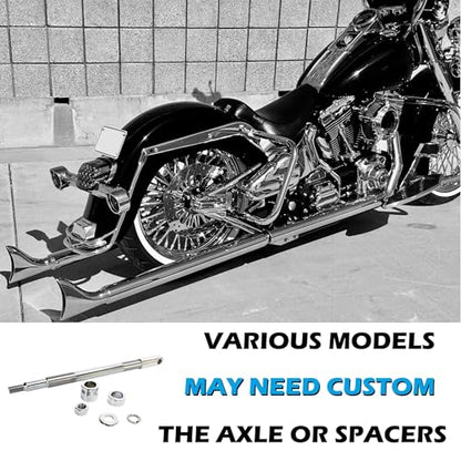FatFlex Front Wheel for Harley Softail Slim Fat Boy Dyna 21” x 3.5” - color: 21*3.5'', Black+Chrome+Black