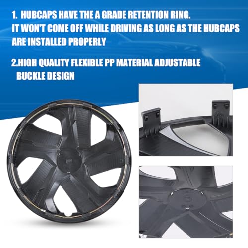 Winjet 14 Inch Set of 4 Universal Hubcaps Wheel Cover Replacement R14 Hub Caps,Auto Tire Replacement Exterior Cap,Universal Wheel Rim Cover Snap On Car Truck SUV (14in,Black Lacquer & Silver Lacquer) - color: Black Lacquer & Silver Lacquer(5180-DP-14), si