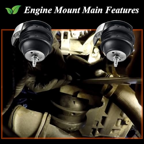Engine Motor Mount Set 2Pcs for Cadillac 2003-2014 CTS, 2004-2008 2009 SRX