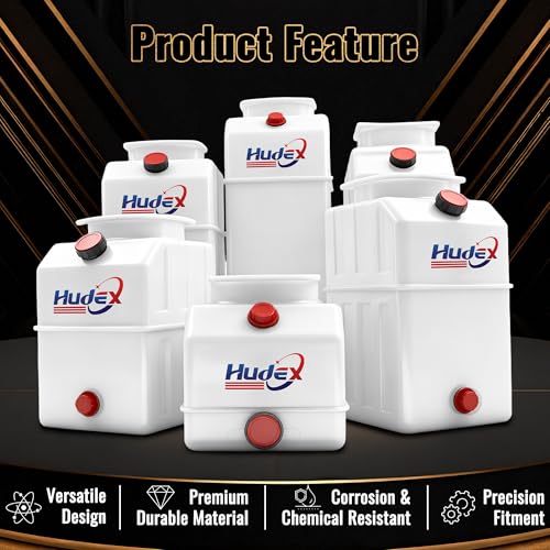 10 Quart Poly Power Unit Reservoir for Hydraulic Systems, Polyethylene Flat Bottom Utility Fluid Tank for Dump Trucks Trailers RVs Boats - size: 10 Quart