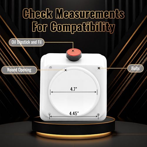 10 Quart Poly Power Unit Reservoir for Hydraulic Systems, Polyethylene Flat Bottom Utility Fluid Tank for Dump Trucks Trailers RVs Boats - size: 10 Quart