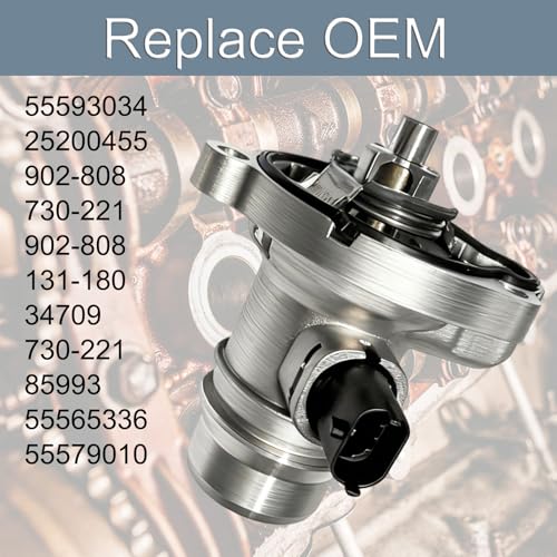 Aluminium Thermostat Housing Assembly Fit for Chevy,2011-2016 Cruze,2016 Cruze Limited,2012-2020 Sonic,2013-2020 Trax,2013-2020 Buick Encore,Replace 55593034