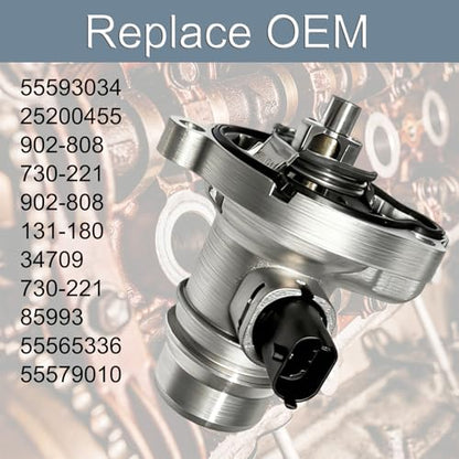 Aluminium Thermostat Housing Assembly Fit for Chevy,2011-2016 Cruze,2016 Cruze Limited,2012-2020 Sonic,2013-2020 Trax,2013-2020 Buick Encore,Replace 55593034