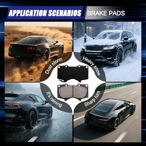 Ceramic Front Brake Pads for Toyota 4Runner,Tacoma,Tundra,FJ Cruiser - size: D976