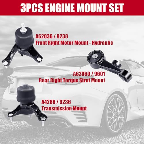 Engine Mount Compatible with Lexus ES350 2007-2012 V6 3.5L Automatic Transmission A4288, A62036HY, A62060 - style: 2007-2012 Lexus ES350 3.5L