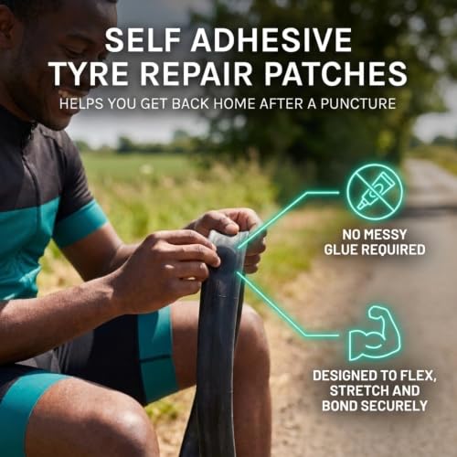 VeloChampion Self Adhesive Bike Tire Repair Kit & Optional Tire Levers - size: 10 Patches