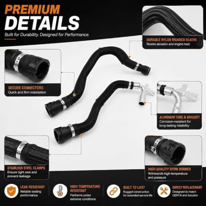 HVAC Heater Hose Air Conditioning Heater Supply & Return Hose Fit for Dart