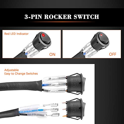 LED Light Bar Wiring Harness On Off Switch Relay 30A Fuse - style: 1 Lead
