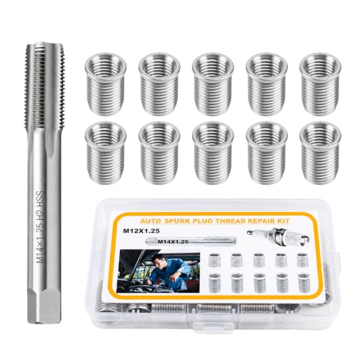 M12x1.25 Spark Plug Thread Repair Kit, 11‑Piece Tap & Inserts Set - color: M12x1.25