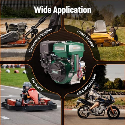 maXpeedingrods 15HP 420cc Gas Engine, Electric Start 4 Stroke OHV,EPA - style: 420cc+Electric Start