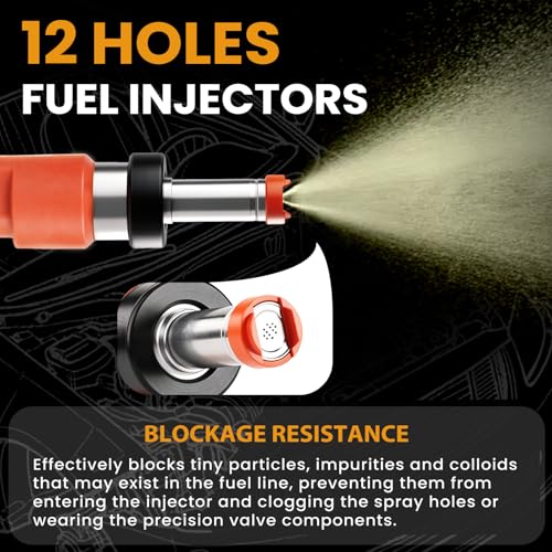 Fuel Injectors 23209-0P040 Compatible with Toyota Camry V6 3.5L 2005-2015 - size: 23209-0P040 6P