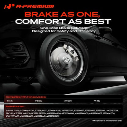A-Premium Front and Rear Drilled Slotted Brake Rotors and Ceramic Pads Kit - style: 2011-2014 (Drilled & Slotted)