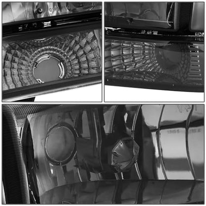 Headlight Assembly Compatible with Dodge Dakota 1997-2004 Compatible with Durango 1998-2004 Left Right Headlamp Set Clear Corner 55055110AF 55055110AH 55055111AG 55055111AH