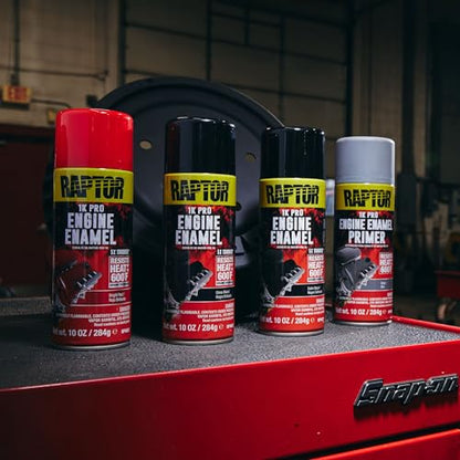 RAPTOR Engine Enamel Primer Spray, Professional Grade, Gloss Black - color: Gloss Black