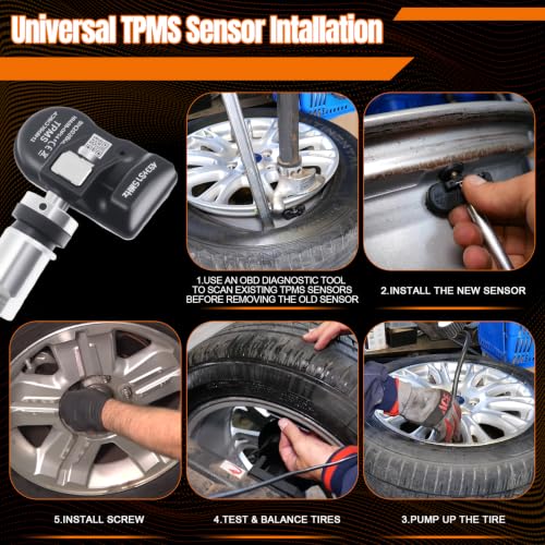 ‎SHOCKENT Universal Programmable TPMS Sensor, Dual Frequency (1 Pcs)