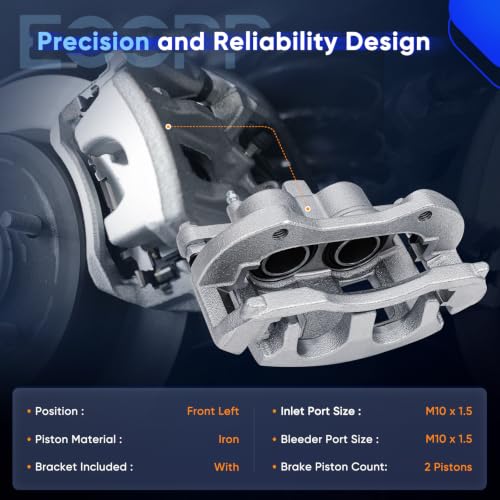 ECCPP 18B4988 Front Left Brake Caliper w/Bracket - size: Front Left[18B4988]
