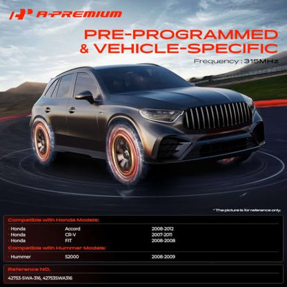 A-Premium 315MHz Pre-programmed TPMS Sensor Tire Pressure Monitoring Sensor