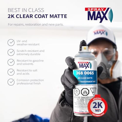 SprayMax 2K Matte Clear Coat | 2K Automotive Matte Clear Coat Spray Paint