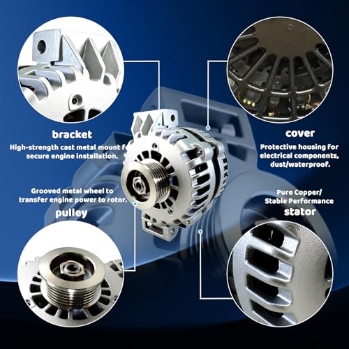 WorldCraft 12V 150A CW 6-Groove Heavy Duty Alternator for Buick - size: 15200110